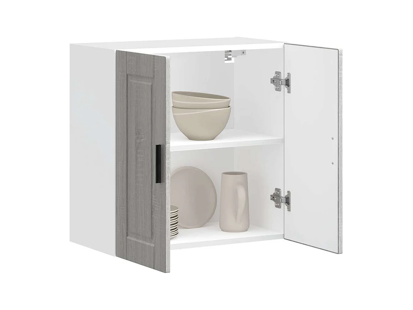 Mobile da cucina a muro in legno ingegnerizzato grigio Sonoma