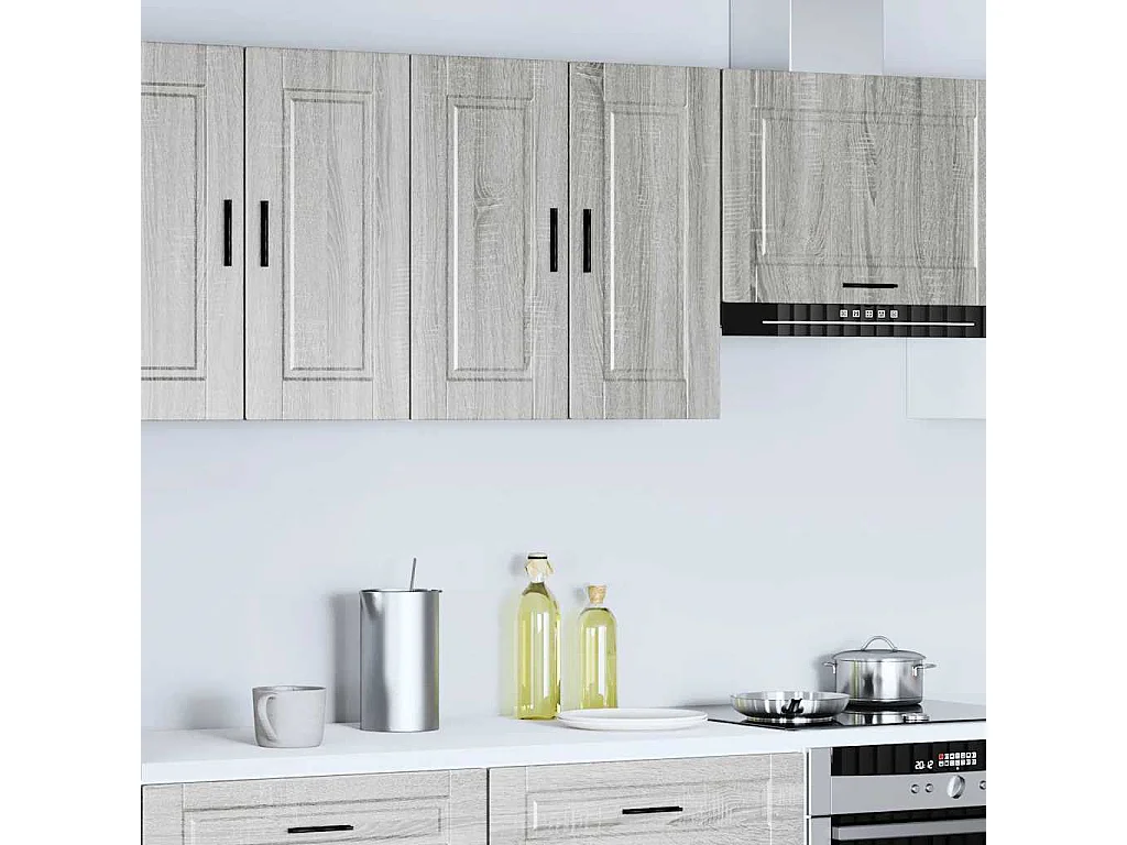 Armoire murale de cuisine sonoma gris bois d'ingénierie