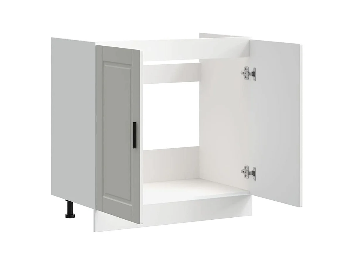 Mobile lavabo bianco 80x46x81,5 cm in legno ingegnerizzato