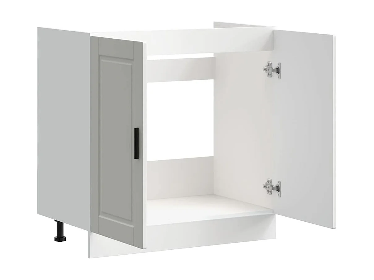 witte spoelbakkast 80x46x81,5 cm bewerkt hout