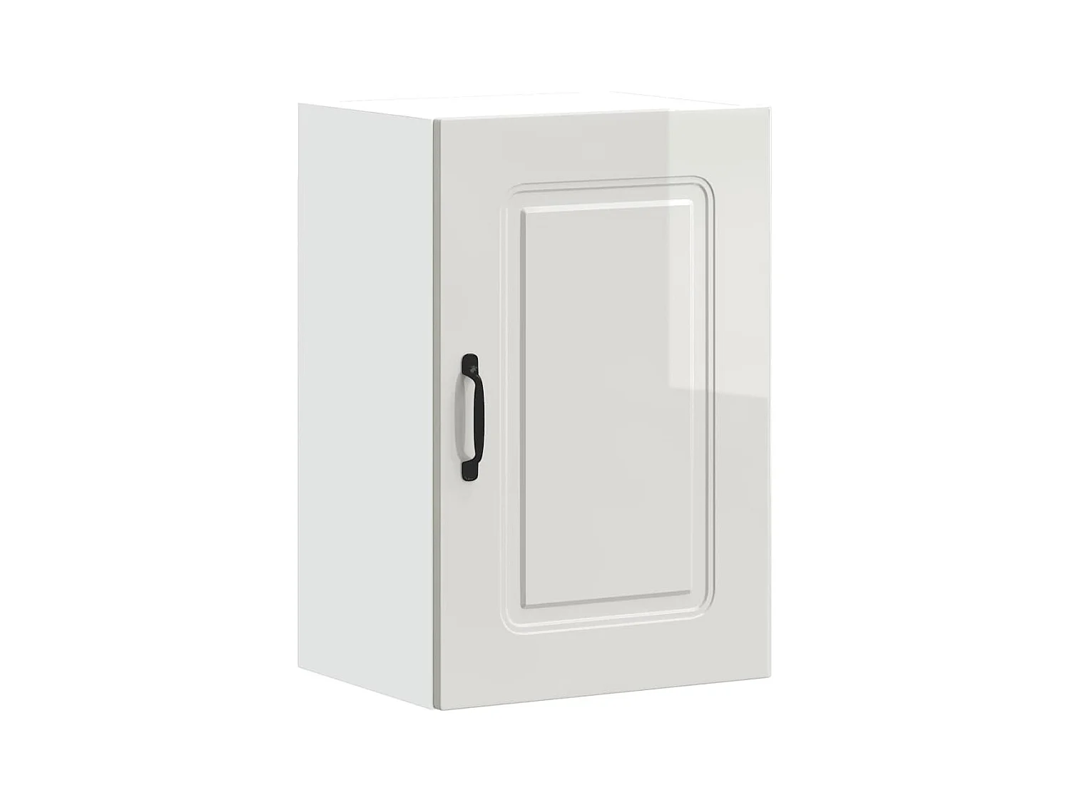 Armoire murale de cuisine blanc brillant bois ingénierie