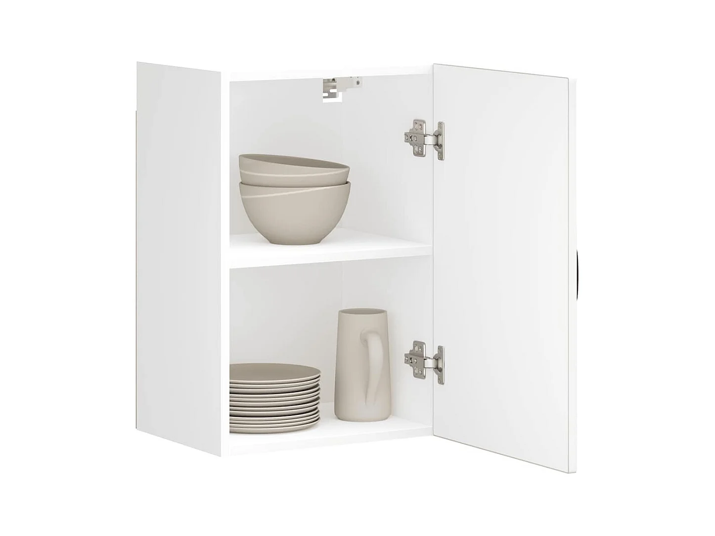Armoire murale de cuisine blanc brillant bois ingénierie