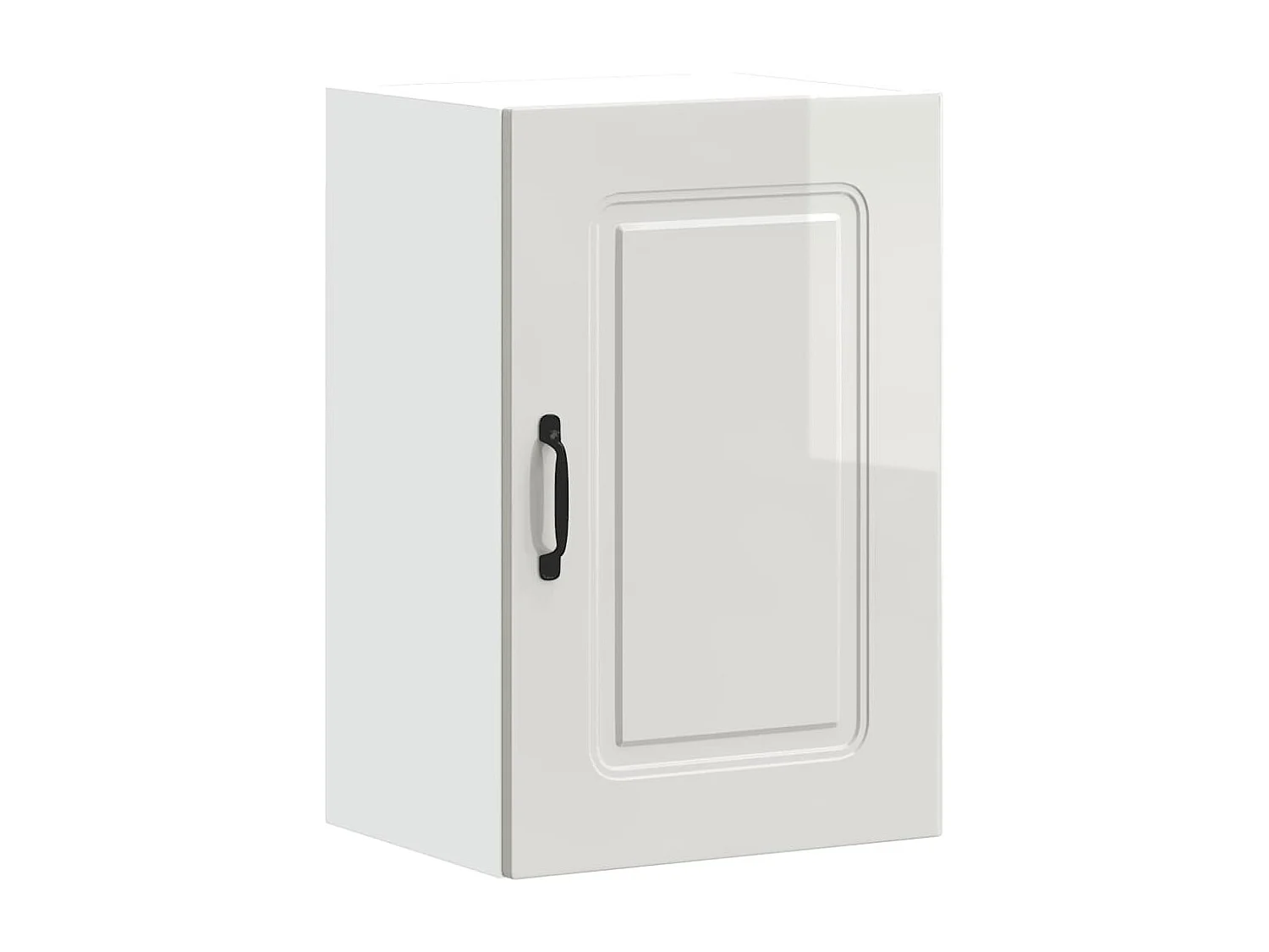Armoire murale de cuisine blanc brillant bois ingénierie