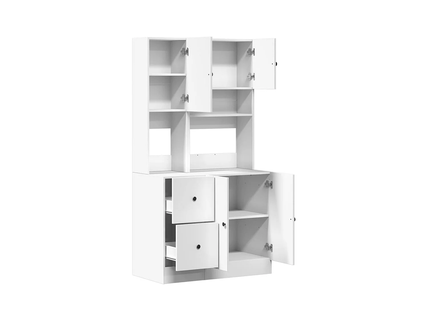 Mueble de cocina blanco 95x50x180 cm madera contrachapada
