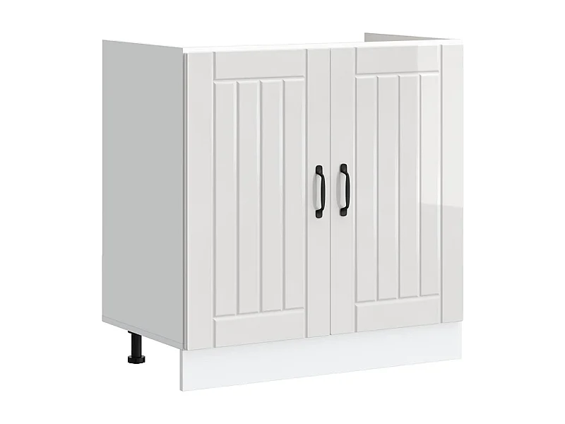 Mobile lavabo base in legno ingegnerizzato bianco lucido Lucca