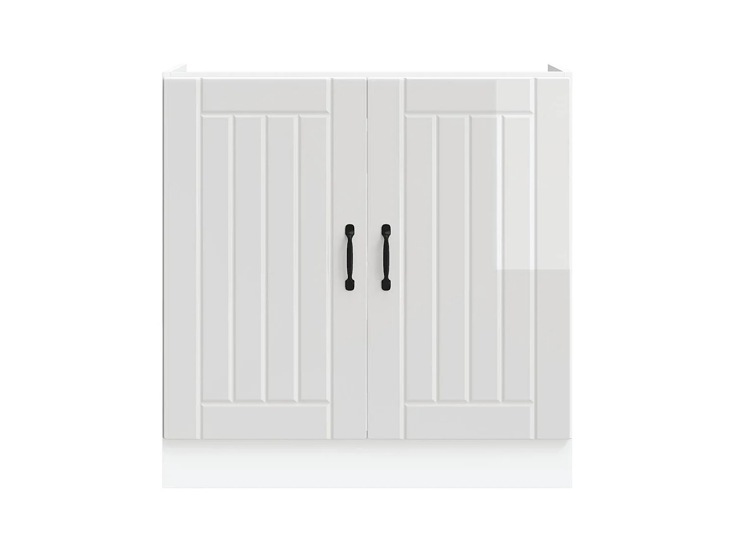 Mobile lavabo base in legno ingegnerizzato bianco lucido Lucca