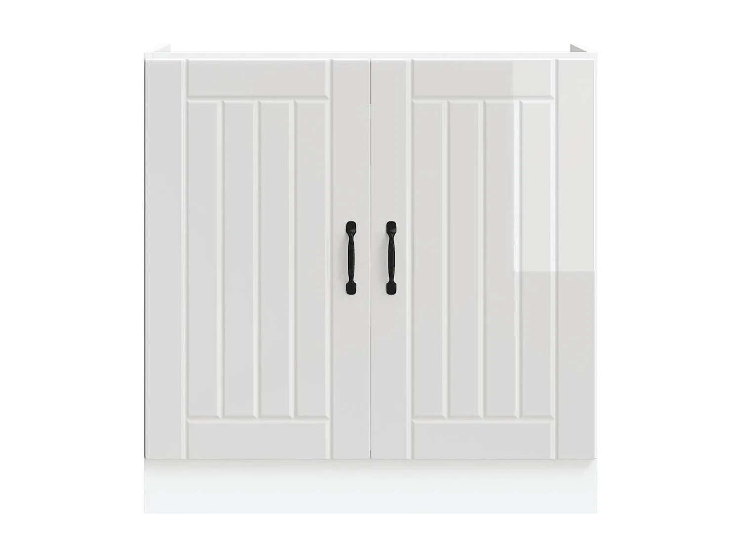 Mobile lavabo base in legno ingegnerizzato bianco lucido Lucca