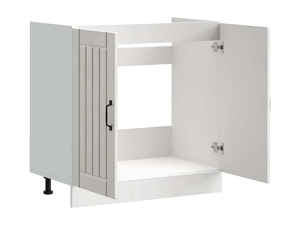 Mobile lavabo base in legno ingegnerizzato bianco lucido Lucca