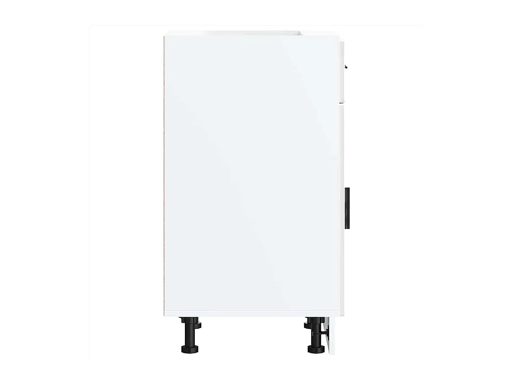 Armoire de cuisine blanc brillant bois ingénierie