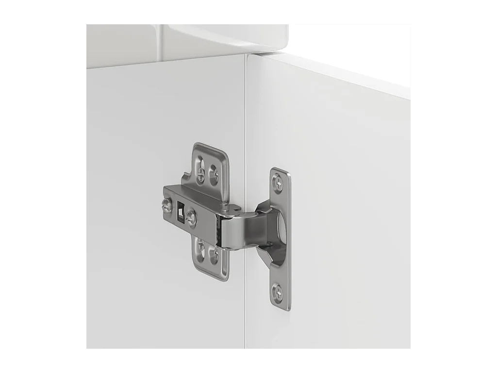 Armoire de cuisine blanc brillant bois ingénierie