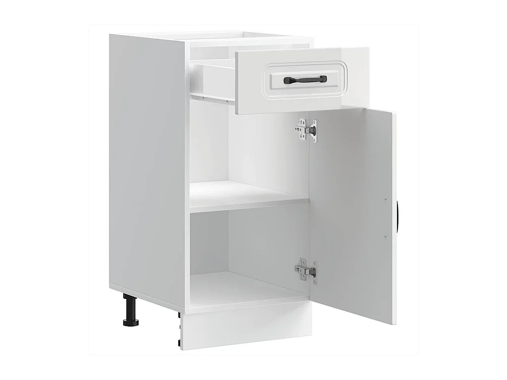 Mobile da cucina in legno ingegnerizzato bianco lucido