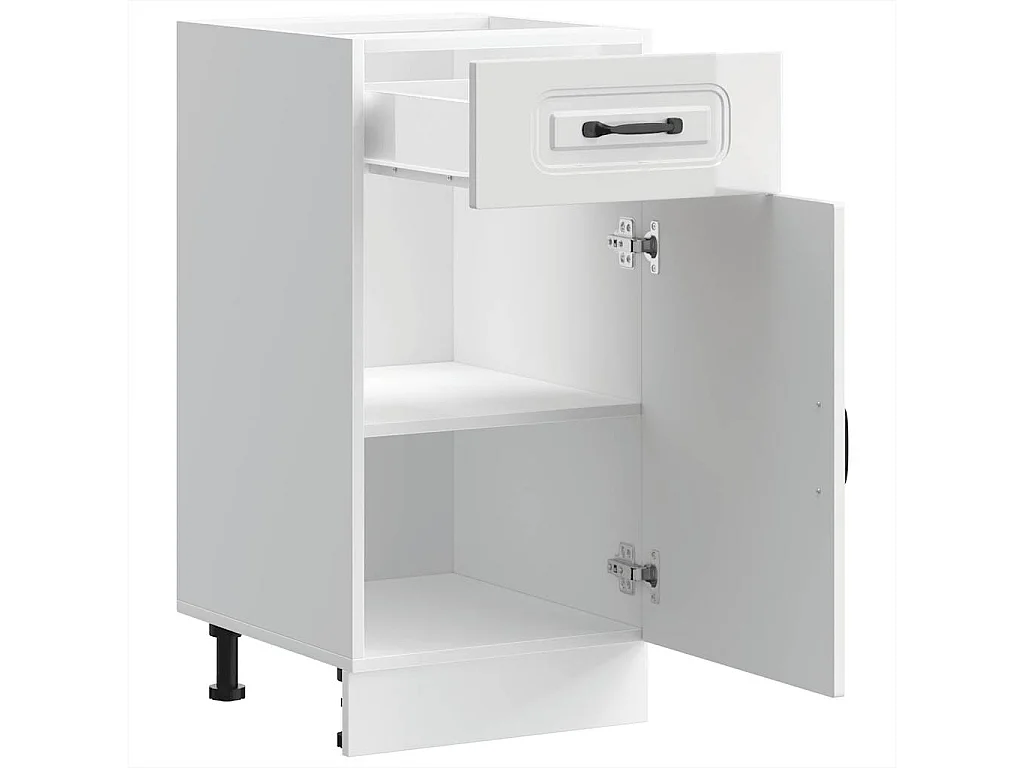 Kalmar keukenkast wit hoogglans bewerkt hout