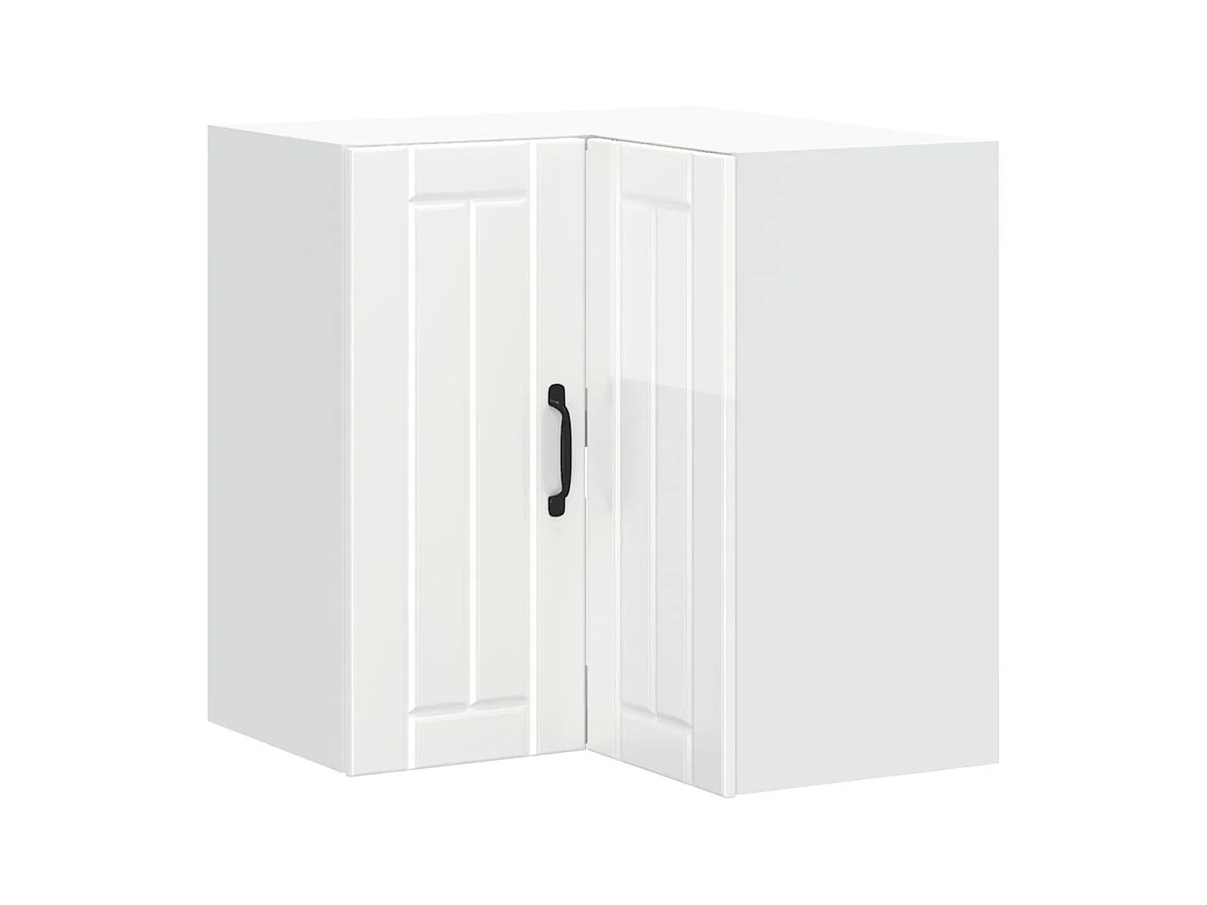 hoogglans witte keukenhoekkast