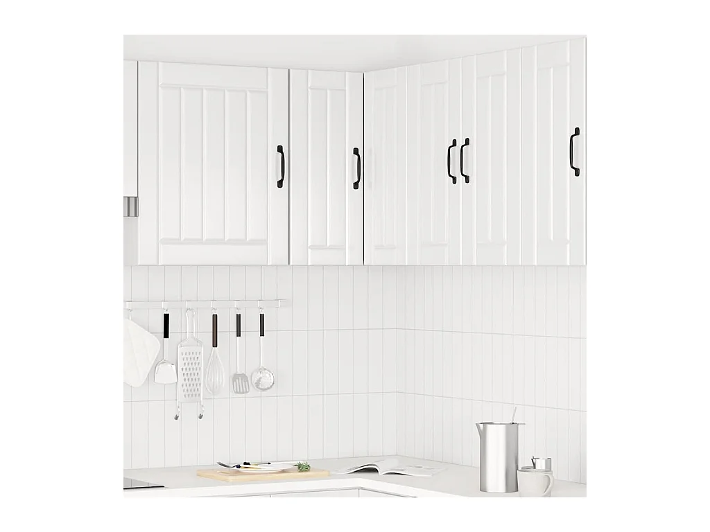 hoogglans witte keukenhoekkast