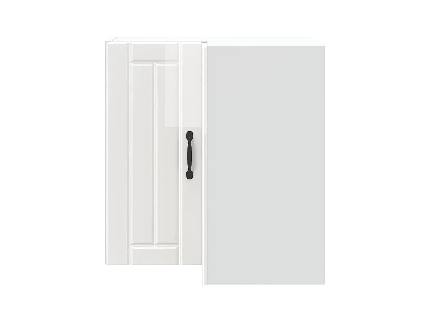 hoogglans witte keukenhoekkast