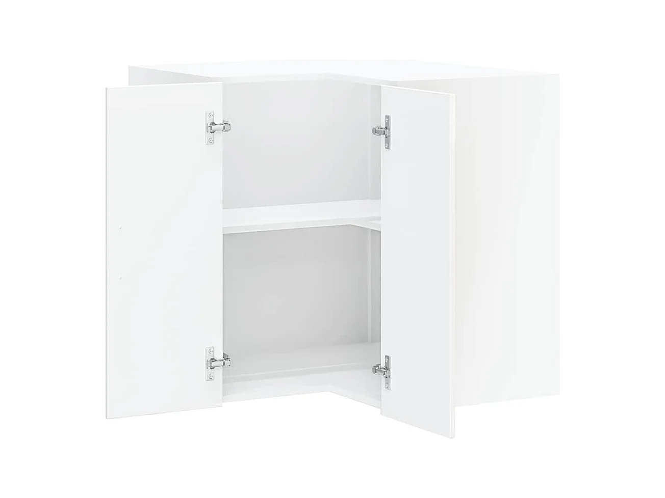 hoogglans witte keukenhoekkast