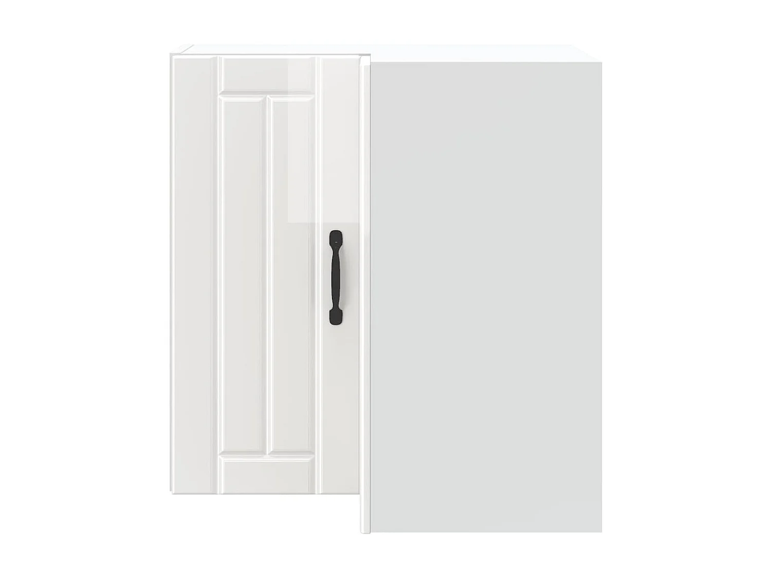 Armoire murale d'angle de cuisine blanc brillant