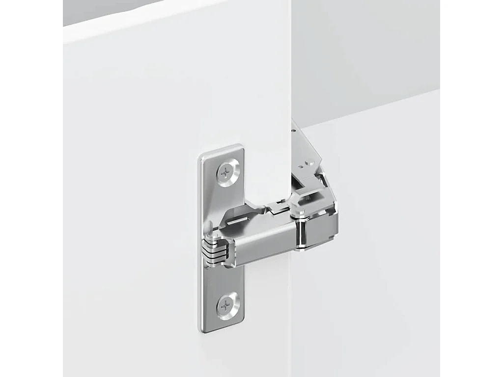 Armoire murale d'angle de cuisine blanc brillant