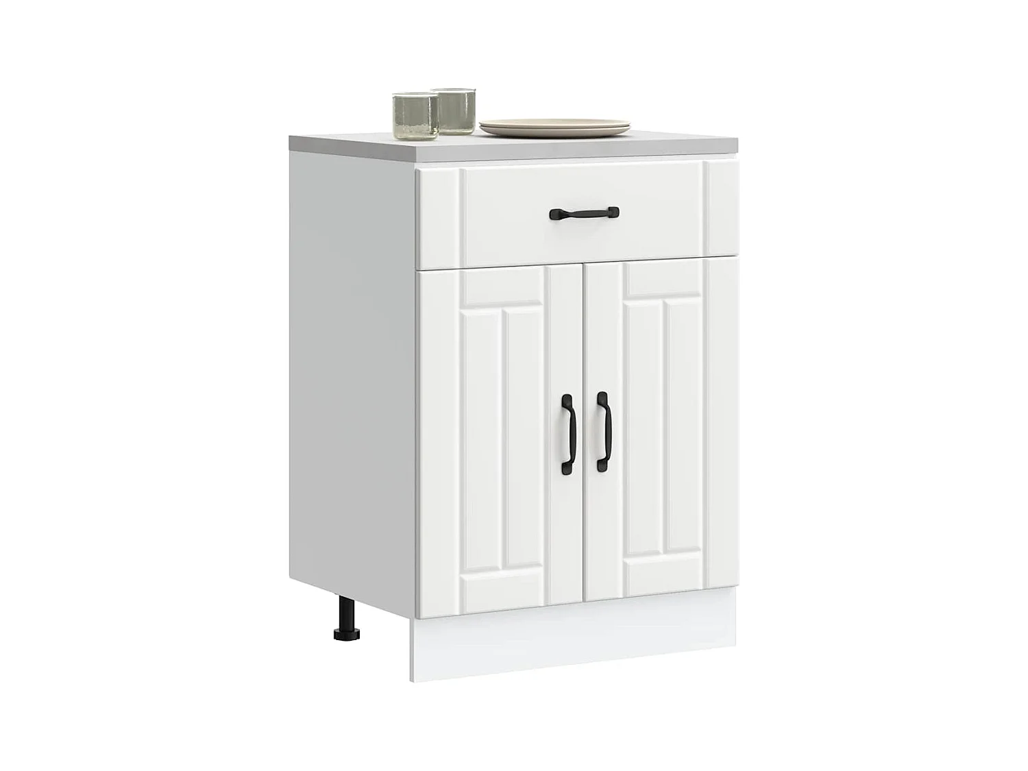 Mobile da cucina in legno ingegnerizzato bianco Lucca