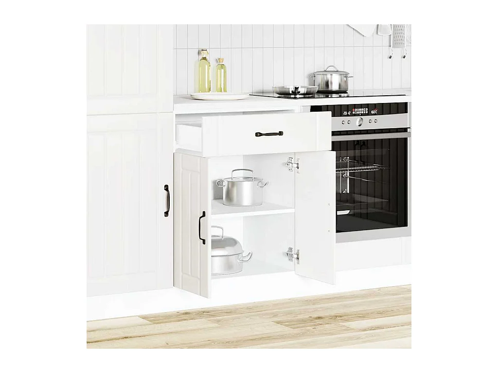 Mobile da cucina in legno ingegnerizzato bianco Lucca