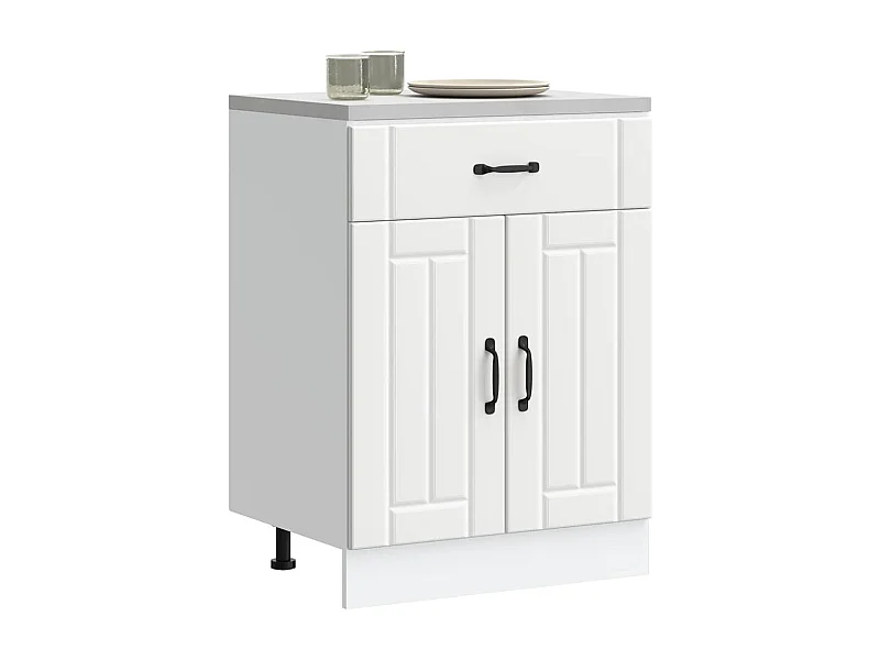 Armoire de cuisine blanc bois d'ingénierie