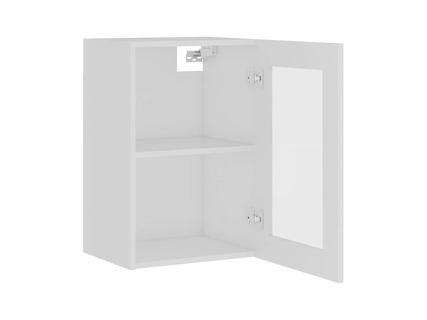 Witte Hangende Glazen Kast 40x31x60 cm