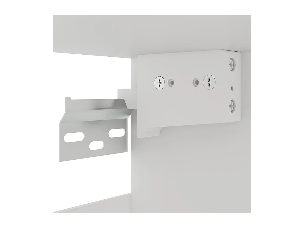 Witte Hangende Glazen Kast 40x31x60 cm