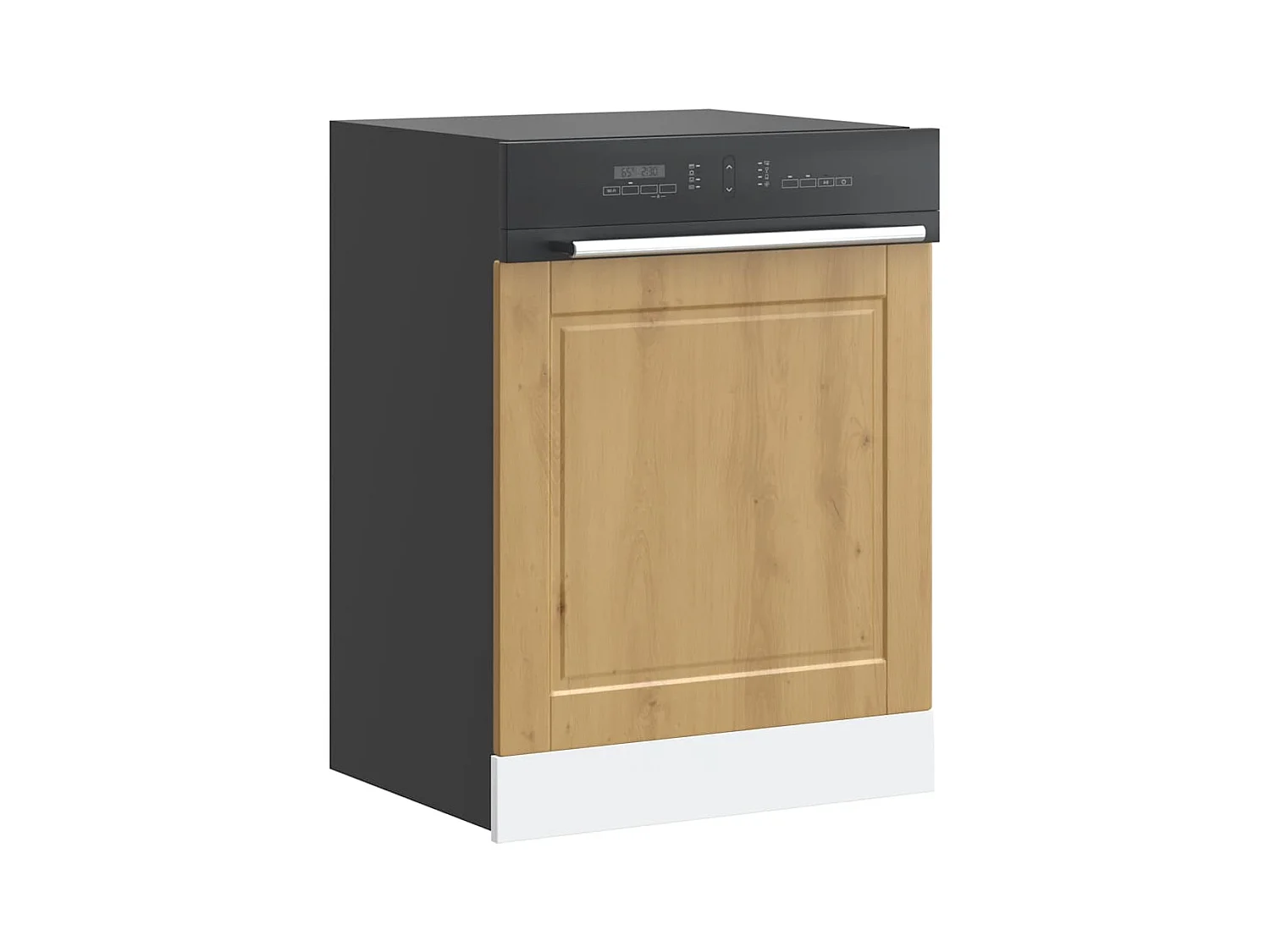 Pannello lavastoviglie in rovere artigianale 60x1,5x67 cm