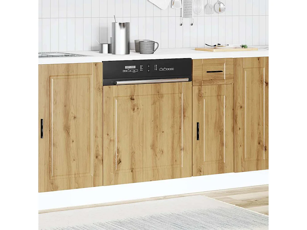 handgemaakt eiken vaatwasserpaneel 60x1,5x67 cm