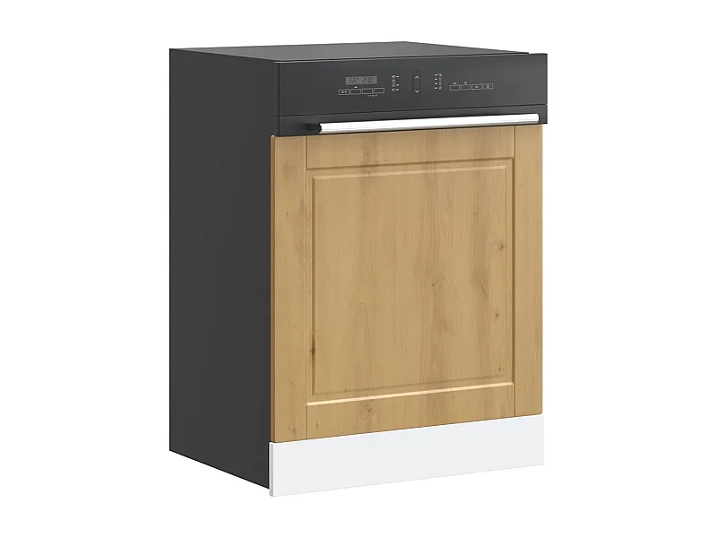 Panneau de lave-vaisselle chêne artisanal 60x1,5x67 cm