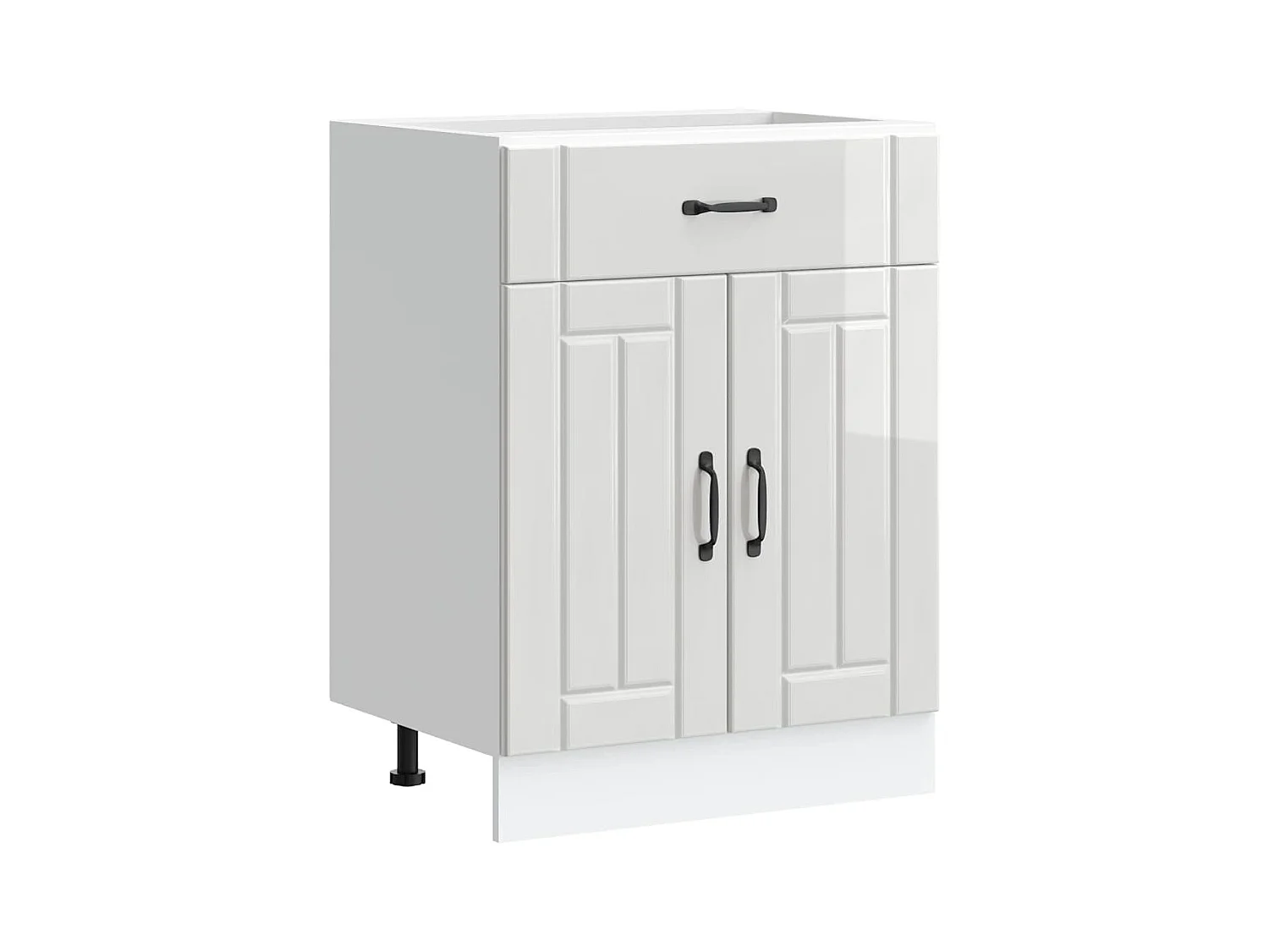 Mobile da cucina in legno ingegnerizzato bianco lucido