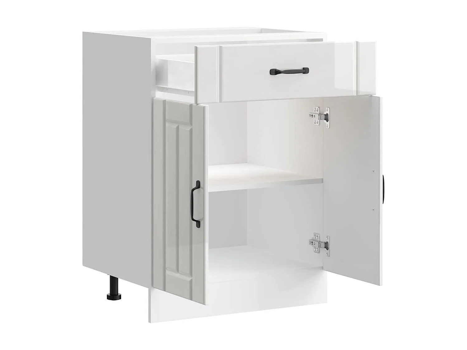 Mobile da cucina in legno ingegnerizzato bianco lucido