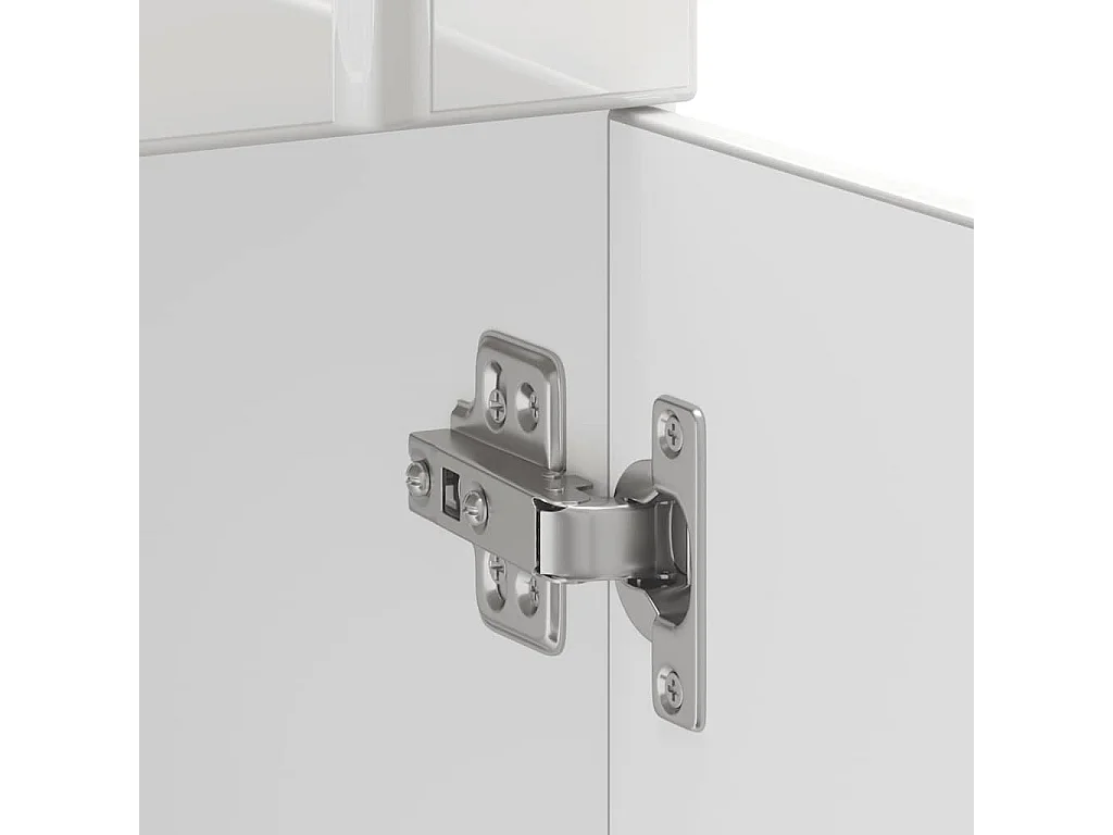 Armoire de cuisine blanc brillant bois ingénierie