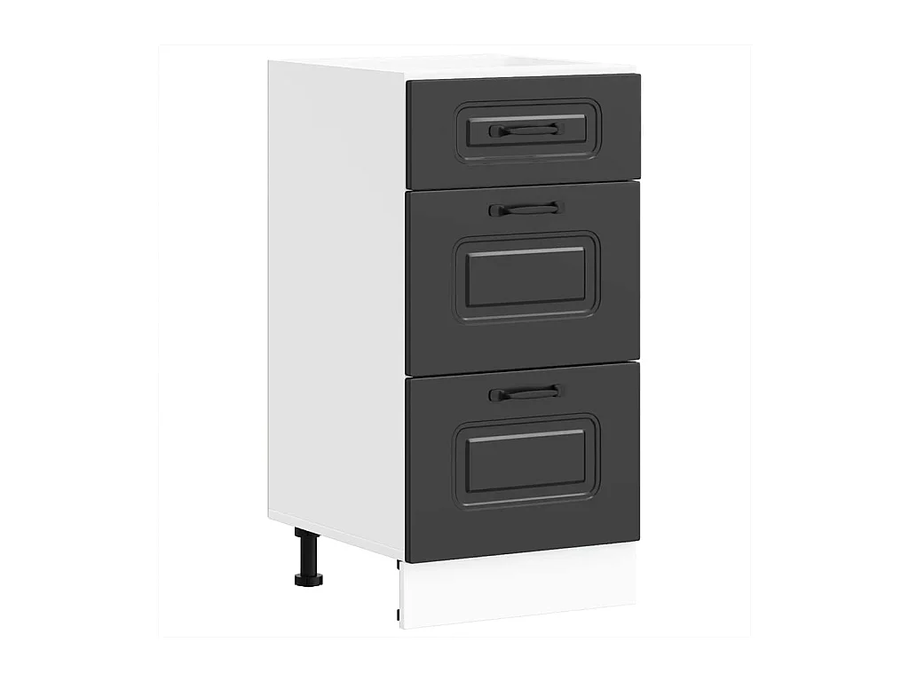 Mobile da cucina in legno ingegnerizzato nero