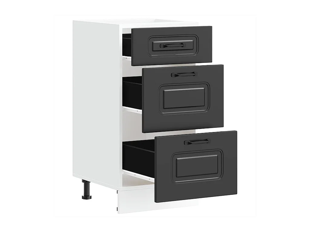 Mobile da cucina in legno ingegnerizzato nero