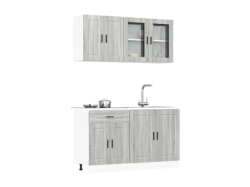 Set di mobili da cucina in legno ingegnerizzato da 4 pezzi