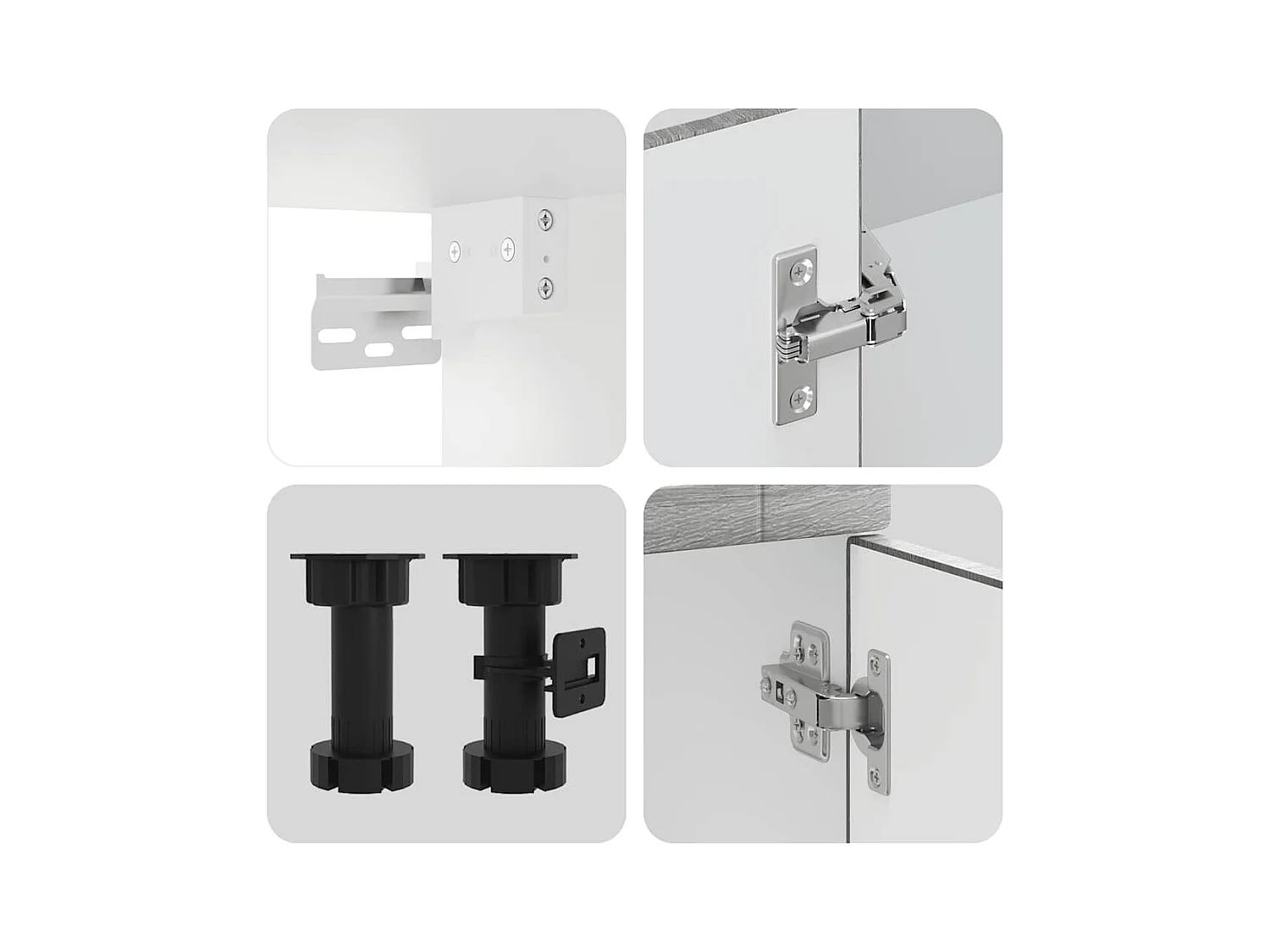 Ensemble d'armoires de cuisine 4 pcs bois d'ingénierie