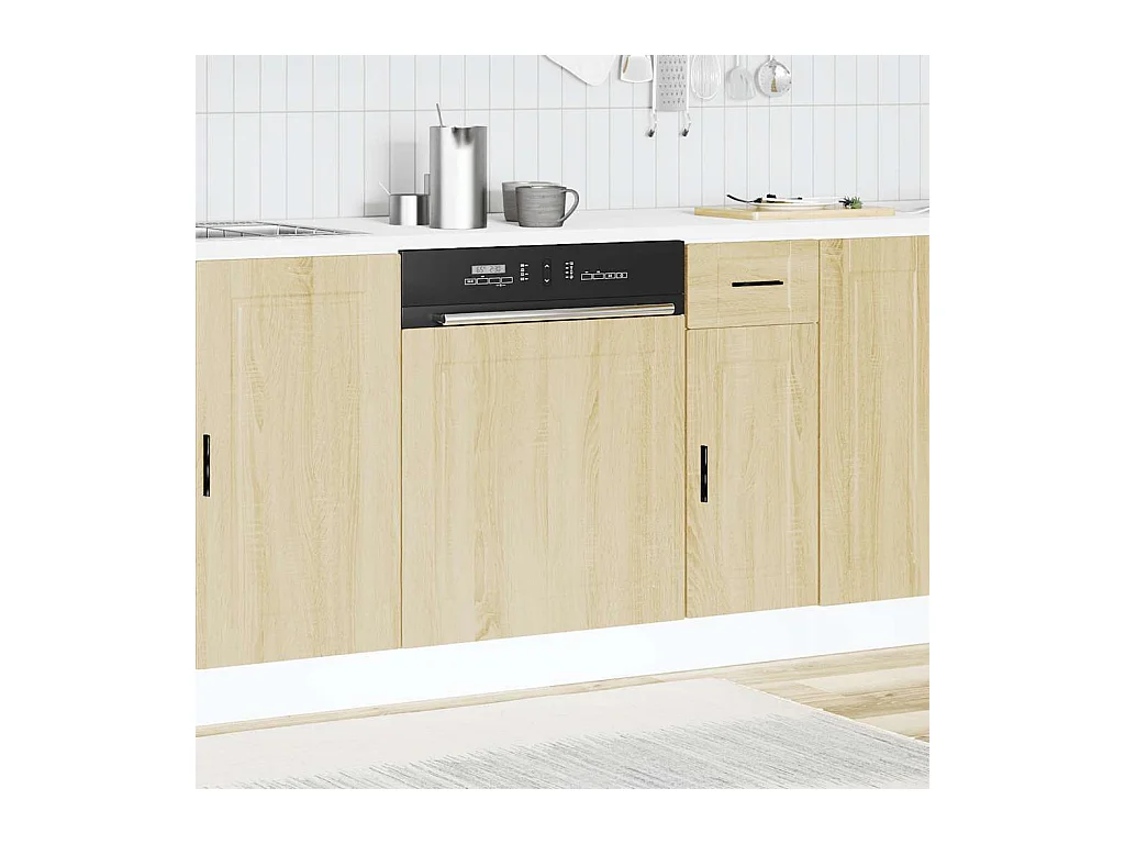 Pannello lavastoviglie rovere sonoma 60x1,5x67 cm