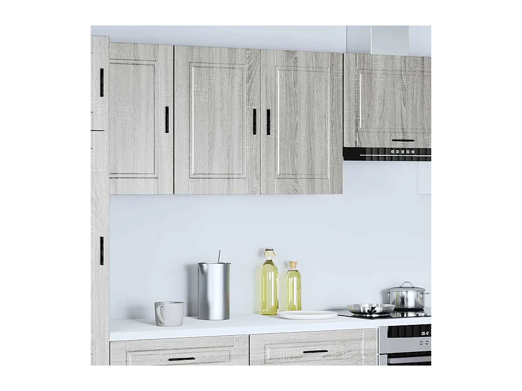 Armoire murale de cuisine sonoma gris bois d'ingénierie