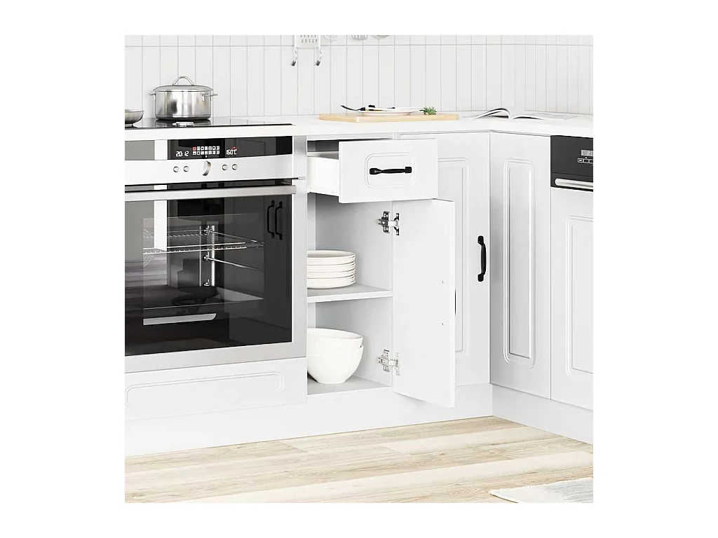 Mobile da cucina in legno ingegnerizzato bianco