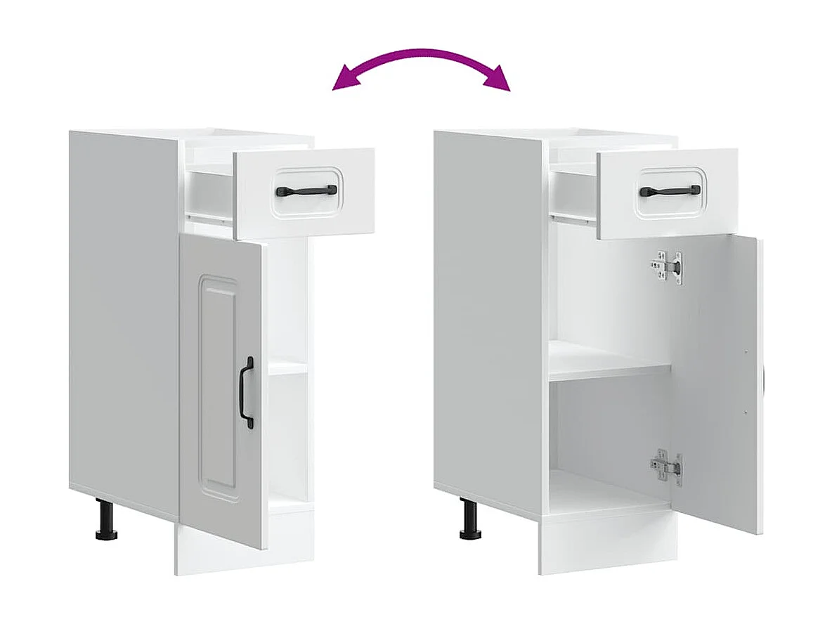 Mobile da cucina in legno ingegnerizzato bianco