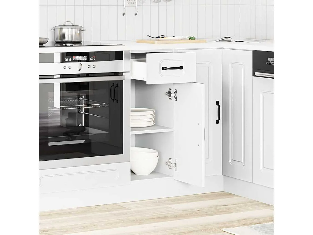 Mobile da cucina in legno ingegnerizzato bianco