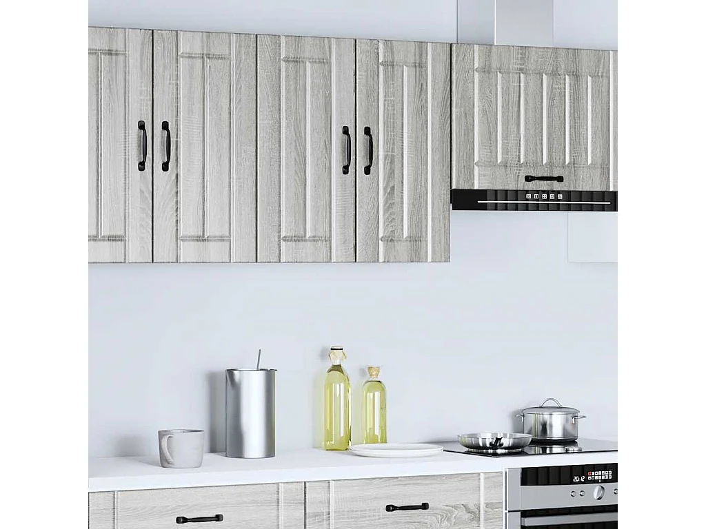 Sonoma Gray Engineered Wood Keukenwandkast