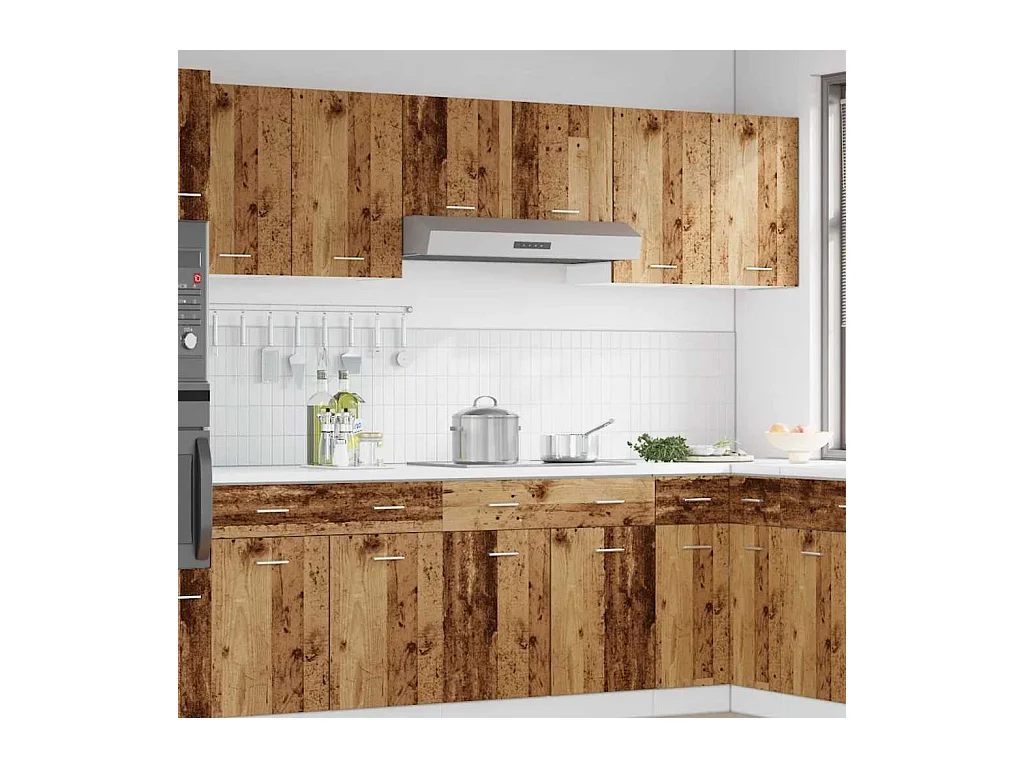 Armoire suspendue vieux bois 40x31x60 cm