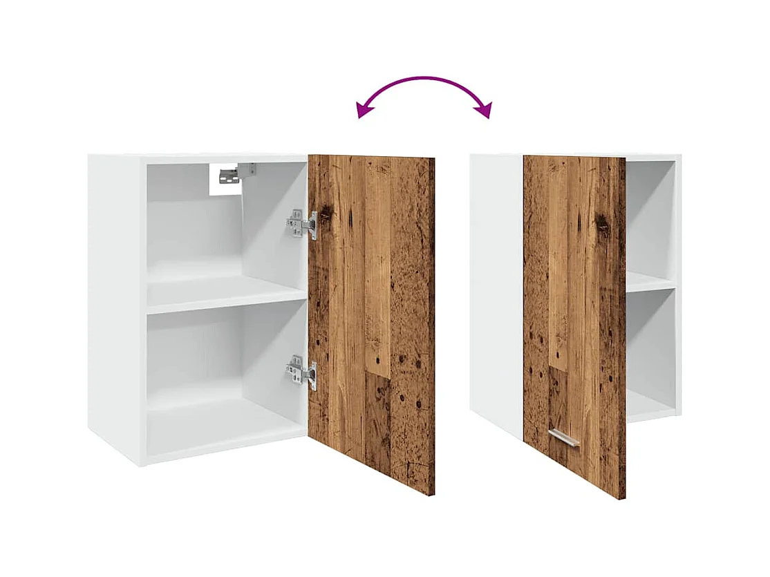 Armoire suspendue vieux bois 40x31x60 cm