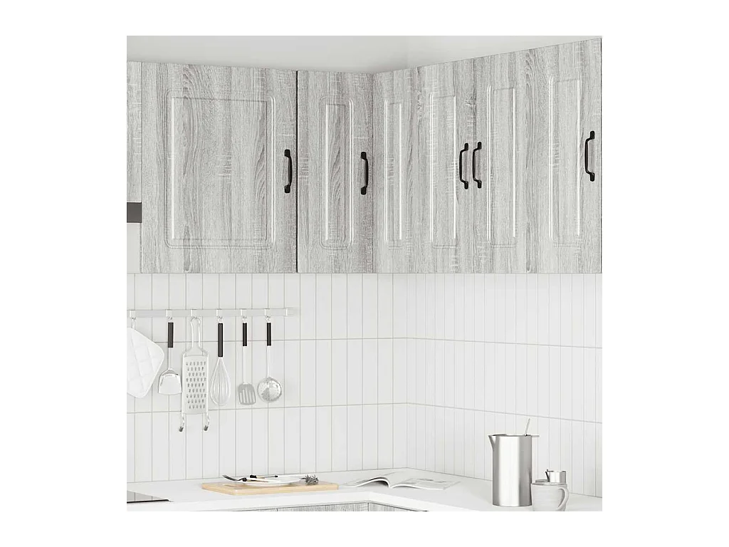 Armoire murale d'angle de cuisine sonoma gris