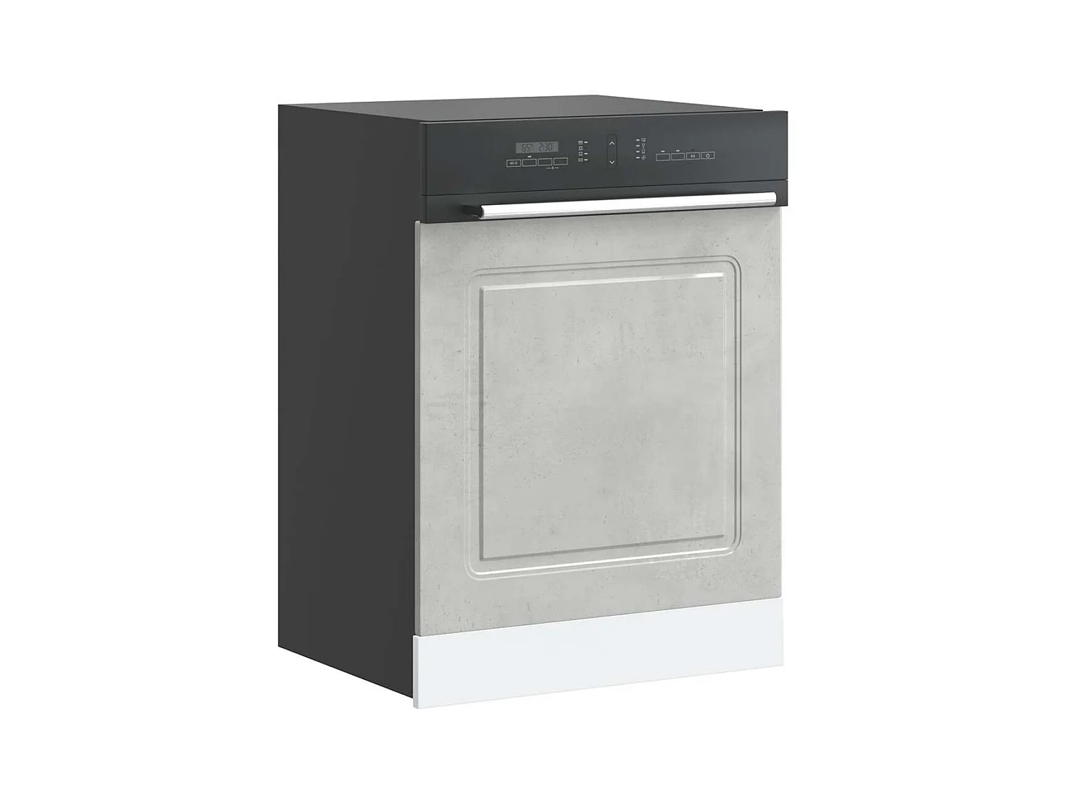 Panneau de lave-vaisselle gris béton 60x1,5x67 cm