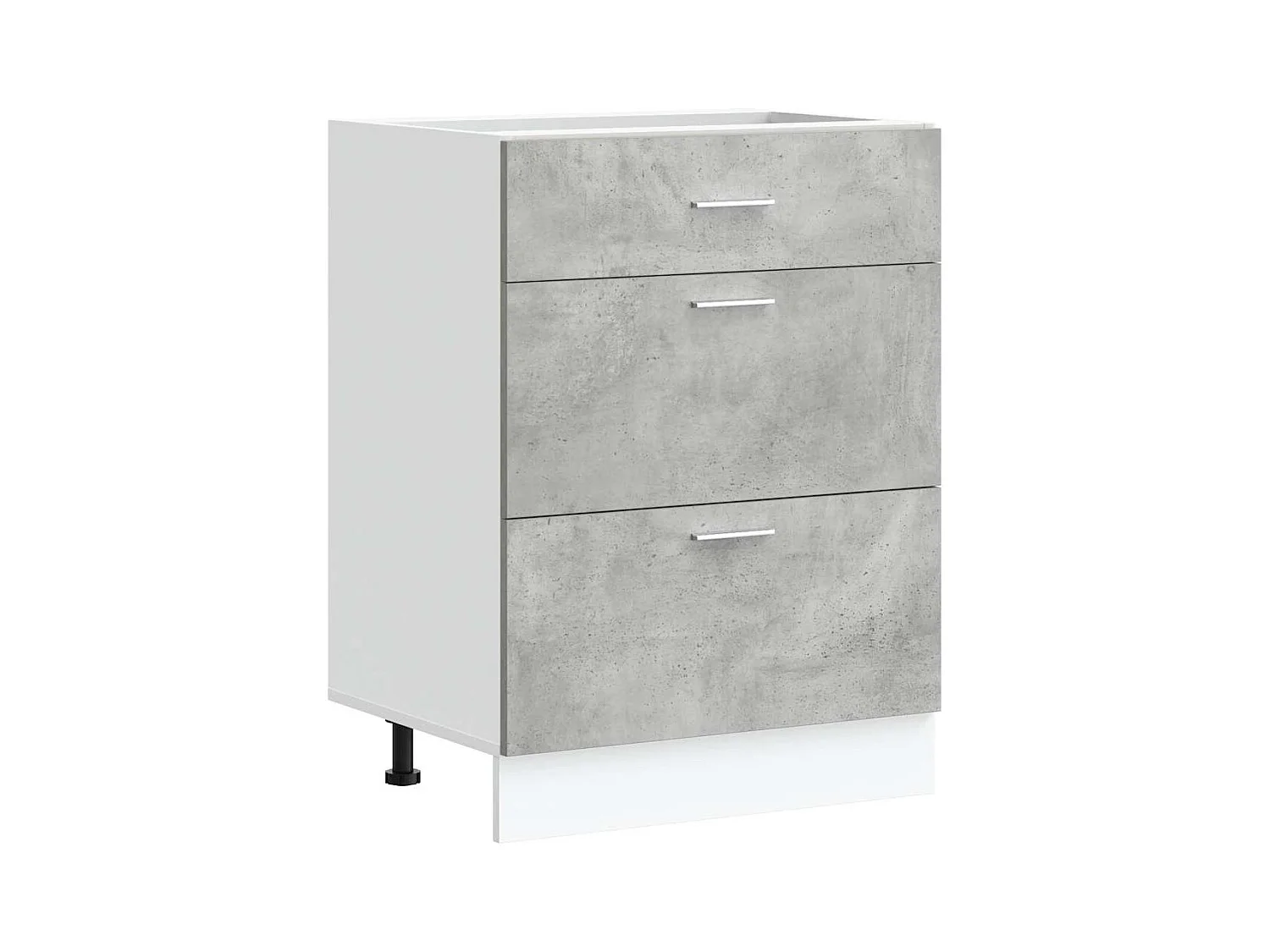 Armoire de cuisine gris béton bois d'ingénierie