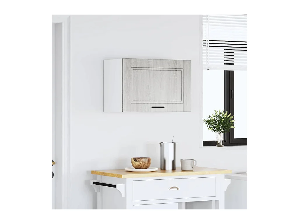 Armoire murale de cuisine sonoma gris bois d'ingénierie