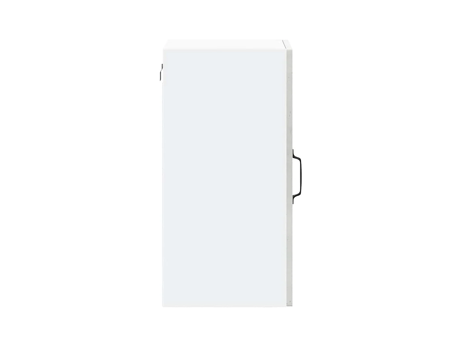 Armoire murale de cuisine avec porte en verre gris béton